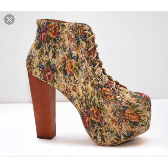 Jeffrey Campbell Shoes - Jeffrey Campbell lita tapestry floral platform